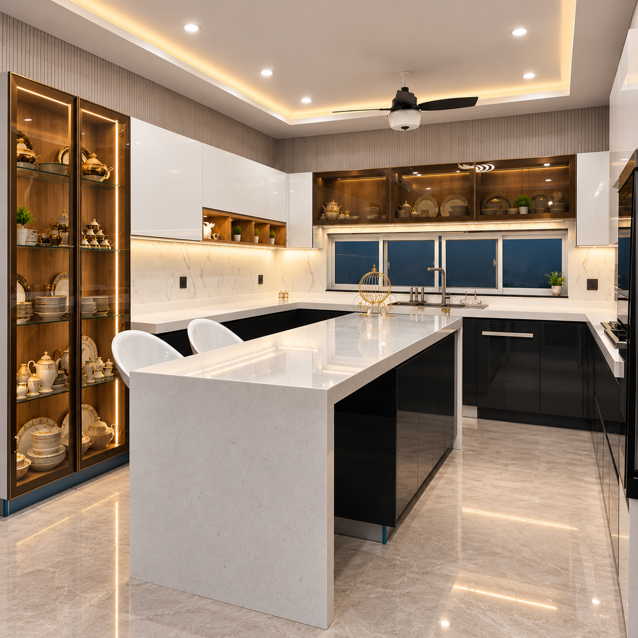 Glass Kitchen Cabinets